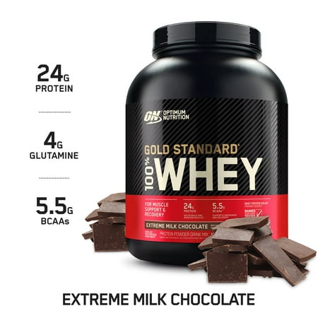 Optimum Nutrition 100% Whey Gold Standard, Extreme Milk Chocolate, 5 Pound