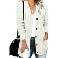 thumbnail image 2 of Rinsvye Womens Casual Knit Cardigan Sweater Large Size Loose Twist Button Jacket Women Open Cardigan Plus Tan Open Front Cardigan For Women Women'S Cardigan Sweatshirt Chunky Oversized Sweaters For Wo, 2 of 4