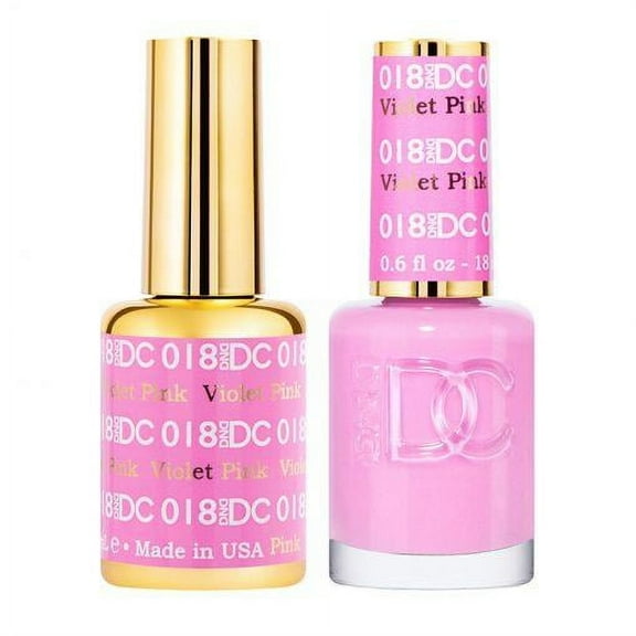 DND DC 018 Violet Pink Gel & Matching Polish Set - DND DC Gel & Lacquer