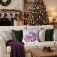 thumbnail image 5 of SLYNSHome Christmas Throw Pillow Covers,Purple Winter Holiday Pillow Case Snowman Santa Claus Cushion Case Decoration for Sofa Couch, 5 of 6