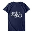 thumbnail image 5 of Busydd Womens Summer Tops Floral Plus Size Tops Short Sleeve Crewneck Shirts Soft Fashion Cute Blouses Loose Fit Basic Tees Casual Dressy Tops for Women, 5 of 7