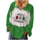 thumbnail image 2 of Ichuanyi liquidación de moda mujer cuello en v camiseta de manga larga en otoño impresión navideña blusa suelta tops ICHUANYI WER202308240332, 2 of 6
