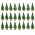 thumbnail image 1 of 24/12 Pieces Small Decorative Christmas Tree Fake Pine DIY Mini Artificial Christmas Tree Santa Snow Home Decorations navidad, 1 of 4