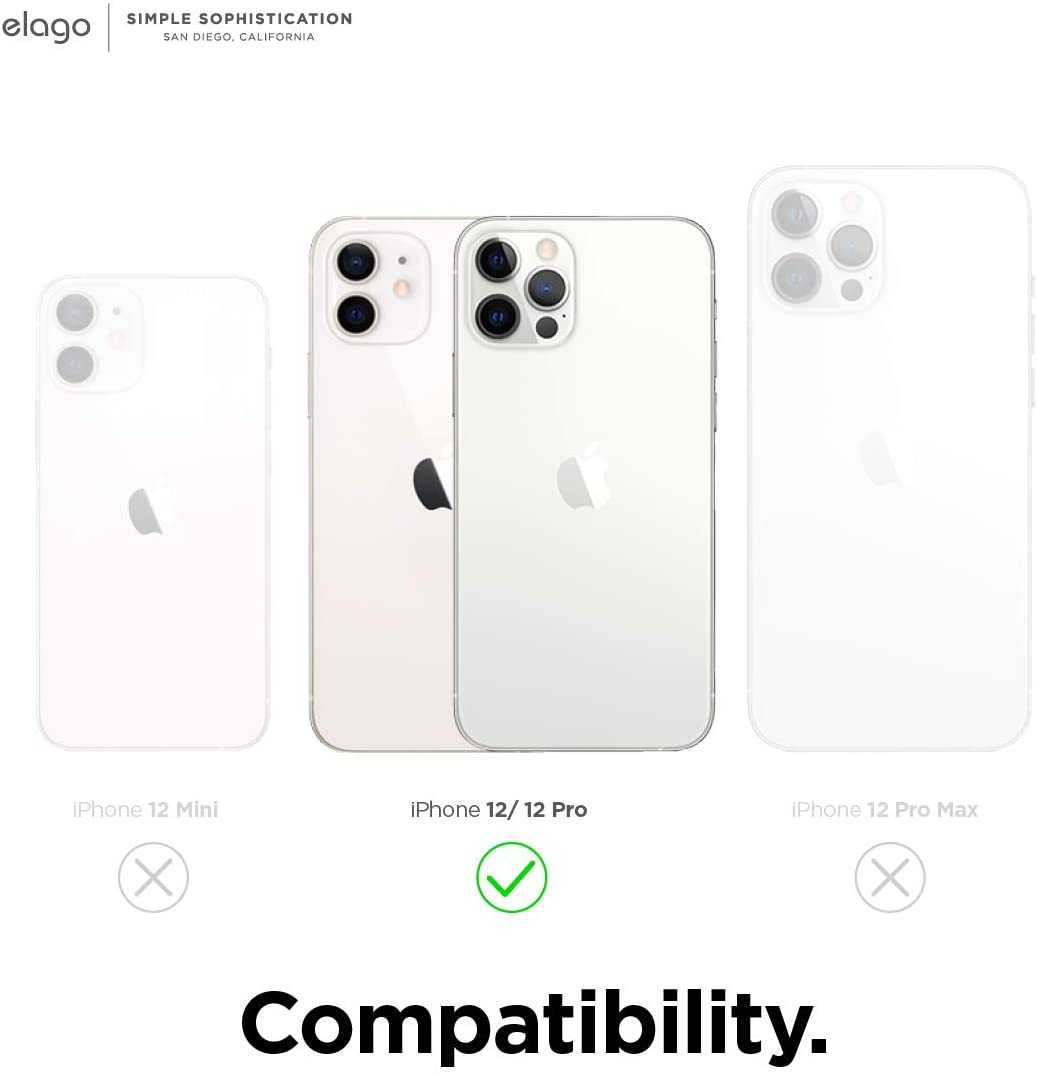 elago Magnetic Silicone Case for iPhone 12 and iPhone 12 Pro 6.1 inch - Built-in Magnets, Compatible with All MagSafe Accessories (Navy Blue)