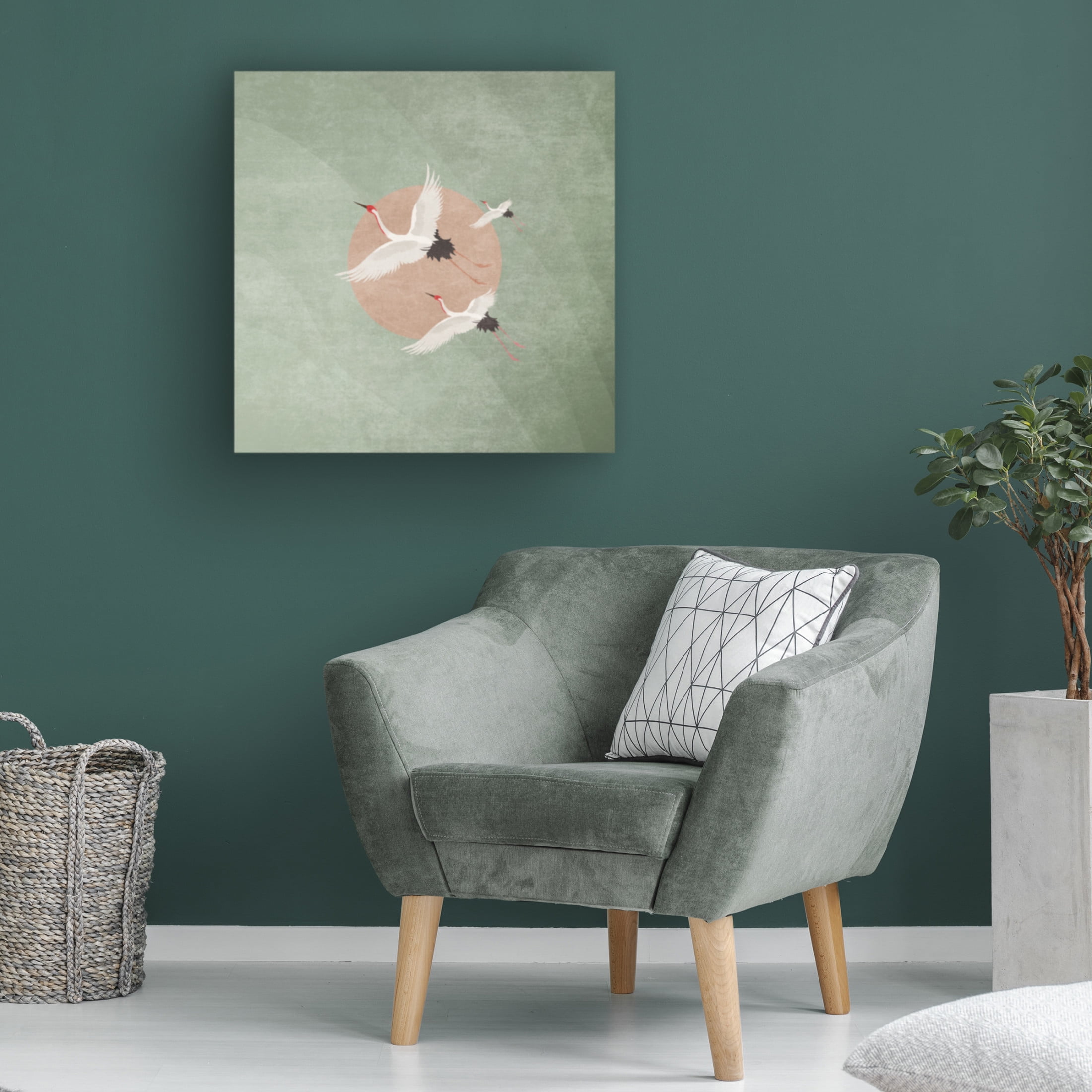 Trademark Fine Art Emel Tunaboylu  Turnalar Yosun Yesili Canvas Wall Art