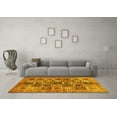 thumbnail image 3 of Ahgly Company Indoor Square Abstract Yellow Modern Area Rugs, 3' Square, 3 of 4