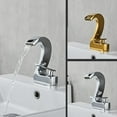 thumbnail image 4 of Bathroom Sink Faucet Waterfall, Single Handle Basin Mixer Tap for Hot and Cold Water, Single Handle Waterfall Bathroom Sink Faucets, Gold, 4 of 7