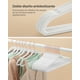 thumbnail image 2 of SONGMICS Juego de 50 Perchas de Terciopelo, 41.5 cm de Largo, con Ganchos Giratorios de 360°, para Camisas de Abrigo Completas, Blanco, 2 of 3