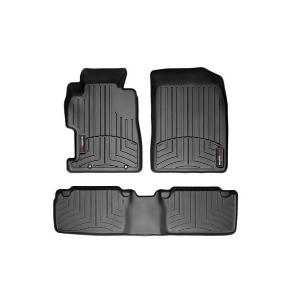 WeatherTech Custom Fit FloorLiners compatible with Honda Civic Si, Civic - 1st & 2nd Row, Black