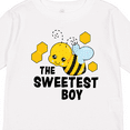 thumbnail image 4 of Inktastic The Sweetest Boy with Bee and Honey Combs Boys or Girls Long Sleeve Toddler T-Shirt, 4 of 5