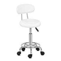 Zimtown Adjustable Hydraulic Swivel Stool Beauty Spa Salon White Stripe Chair & Backrest