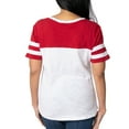 thumbnail image 2 of Women's White/Crimson Alabama Crimson Tide Silvey Color Block Jersey T-Shirt, 2 of 2