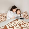 thumbnail image 4 of Homewish Bohemian Daisy Floral Full Size Comforter Sets,Abstract Artwork Bedding Comforter Set,Brown,Light Gray Reversible,3 Pieces,1 Comforter and 2 Pillowcases, 4 of 7