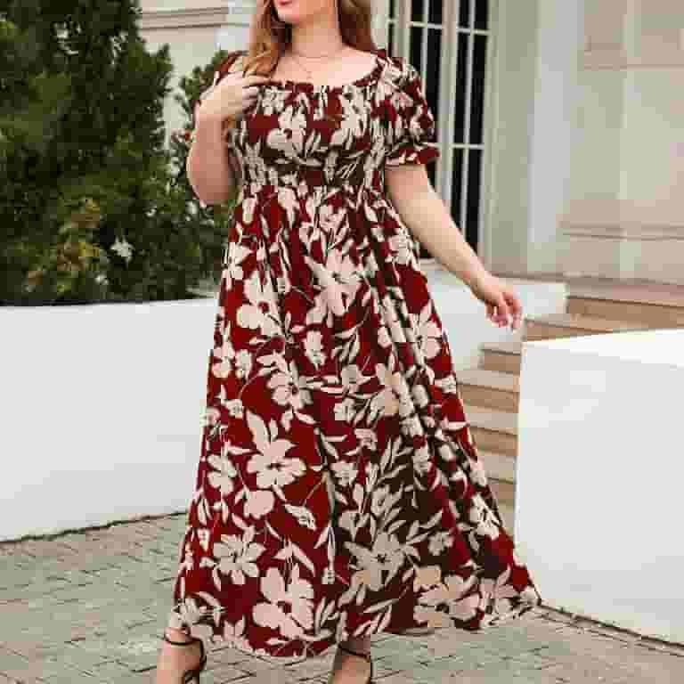 Summer Fashion Dresses for Women 2024 Plus Size Print Casual Summer Fashion Dresses for Women 2024 Plus Size Print Casual