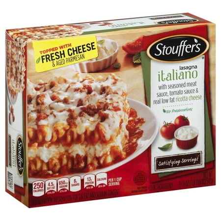 STOUFFER'S Satisfying Servings Lasagna Italiano 19.125 oz Box
