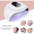 thumbnail image 2 of Secador de uñas con lámpara UV, lámpara de uñas con 18 perlas de lámpara LED, secador de uñas LED UV de 72 W con 3 temporizadores 30/60/99 s de secado rápido para esmalte de uñas semipermanente, gel y, 2 of 5