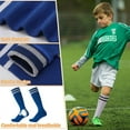 thumbnail image 4 of Hengguang 4 Pairs Kids Over Knee Soccer Socks, Boys Soccer Socks for Children Aged 5-12 to Playing Sports, 4 of 7