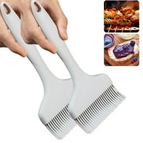 Xhegex Basting Brushes Silicone Heat Resistant Pastry Brushes Spread Oil Butter Sauce Marinades for BBQ Grill Barbecue Baking Kitchen Cooking Dishwasher Safe, 2Pcs, Gray