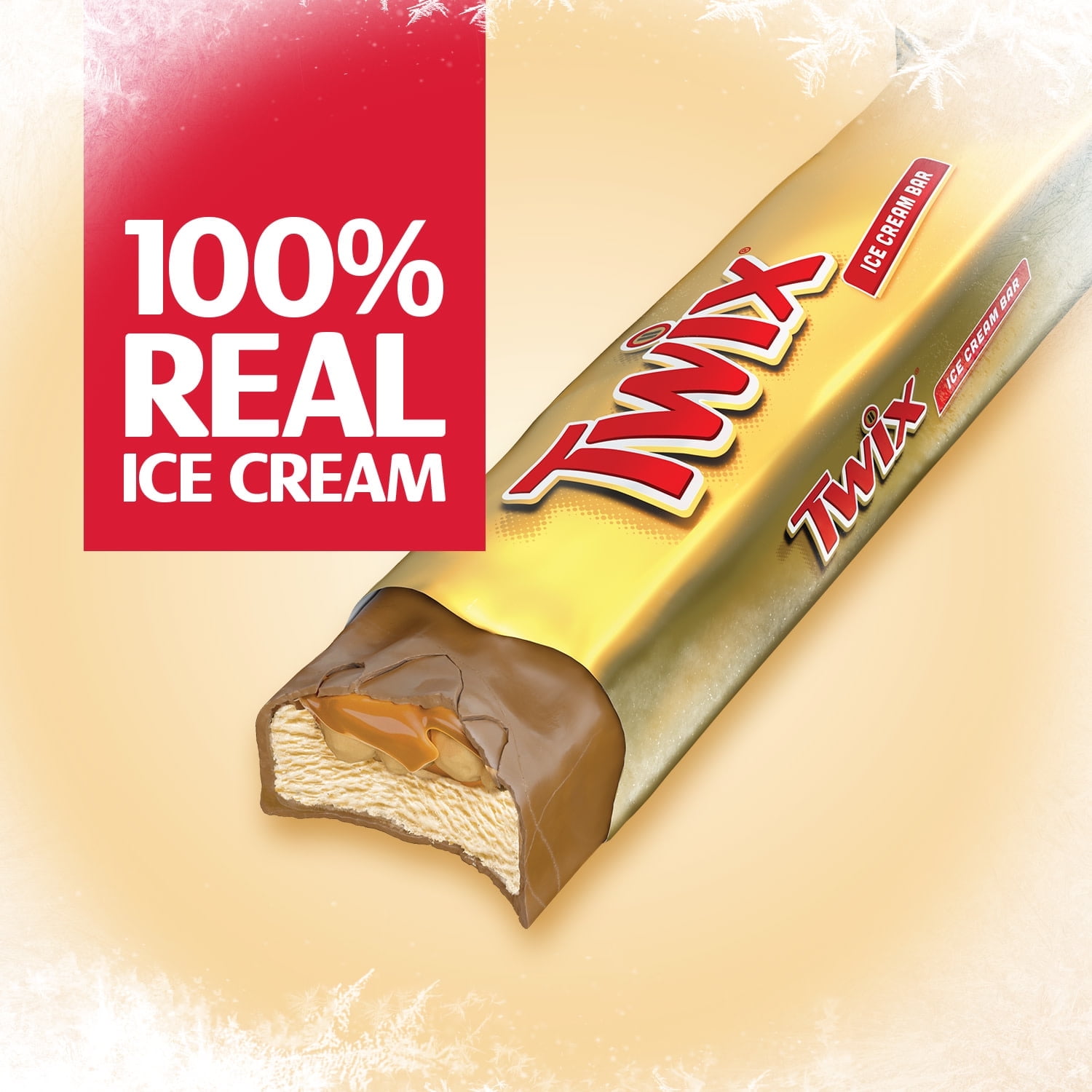 Twix Caramel Vanilla Milk Chocolate Ice Cream Bars, 23.16 fl oz, 12 Pack