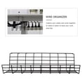 thumbnail image 4 of WRISTBIQUE 2Pcs Black High Strength Iron Cable Patch Board Rack Under Desk Cord Storage Solution, 4 of 5
