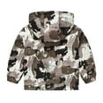 thumbnail image 3 of Fshinging Toddler Boy Girl Hooded Clothes Colorful Color Block Camouflage Print Long Sleeve Zipper Children&nbsp;Kids Outwears, 3 of 3