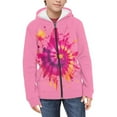thumbnail image 2 of DISNIMO Tie-Dye Zipper Hoodies for Girls Pink Zip Up Hoodie Jacket Boys Zip Hoodie Sweatshirt Girl Hooded Sweatshirts for Girls Trendy Graphic Hoodie Jackets for Children Fall Coat Hoodie 6-7, 2 of 7