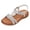 Silver, variant on Womens Flat Sandals Rhinestone Summer Beach Footwear T Strap Thong Flip Flops Lightweight Elatic Ankle Strap Open Toe Summer Beach Shoes Sky Blue Size 9