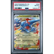 Pokemon TCG, PSA Graded 8 NM MT, Mega Heracross Ex #004, Pfl En Phantasmal Flames, Fully Encapsulated Bundle with Compatible Pokemon Hard Sealed Case