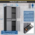 thumbnail image 2 of Fesbos Metal Garage Storage Cabinet with Locking Doors and Adjustable Shelves, Tool Storage Cabinet with 1 Drawer - 71" Steel Locking Cabinet for Garage, Warehouse, 2 of 7