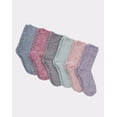 thumbnail image 3 of Hanes Cozy Crew Socks 6-Pack Women's Soft Fluffy Comfy sz 5-9 4 Color Choices, 3 of 5