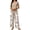 Khaki, variant on Womens 2 Piece Outfits Summer Capri Sets Tiered Top With Wide Leg Floral Capris Pants Beach Vacation Travel Lounge Set
