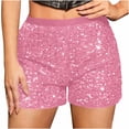 thumbnail image 3 of Swuxness Women Shorts Pants, Spring and Summer Casual Pants, Ladies Solid Color Fashion Elastic Waist Comfortable Pants Pink, L, 3 of 5