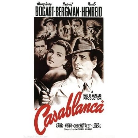 Casablanca One Sheet Movie 24x36 Print Poster Limited High Quality Best Price..., By Studio B Ship from
