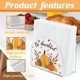 thumbnail image 4 of Thanksgiving Napkin Holder for Table Pumpkin Autumn Leaves Acrylic Serviette Dispenser Tabletop Cocktail Napkins Organizer Tissue, 4 of 9