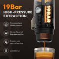 thumbnail image 5 of Portable Electric Espresso Machine Travel Coffee Maker for Camping 3 in 1 Self-Heating for Ground Coffee & DG NS Capsule Pods For Travel Camping and Hiking (Space Grey), 5 of 5