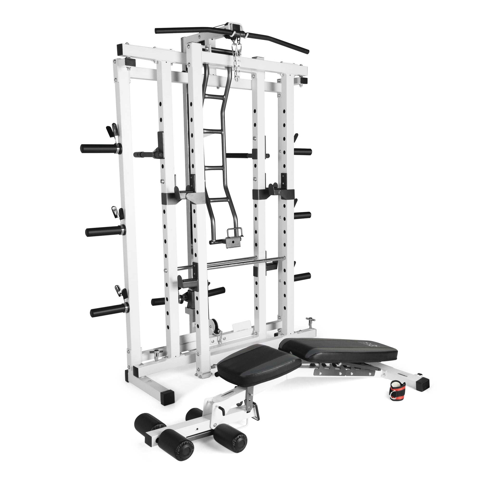 Marcy Pro Deluxe Folding Total Body Home Gym Cage Power Rack System with Bench by Marcy Fitness