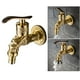 thumbnail image 5 of Grifo de pared para baño y lavandería, manguera de jardín exterior, individual, decorativo para hotel dorado, 5 of 9