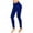 Blue, variant on Fsqjgq Leggings with Pockets for Women Solid Black Running Sports Fitness Yoga Leggings High Waisted Compression Pants Tights Navy L