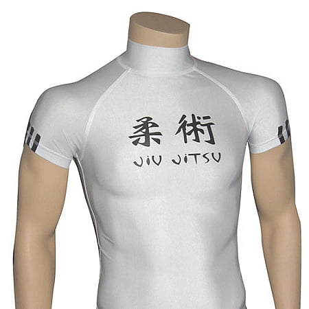 Increíble biblioteca por otra parte, adidas Jiu-Jitsu, MMA Rashguard Compression Shirt, White - Walmart.com