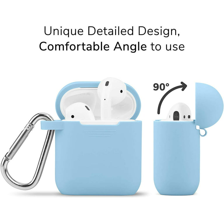 Apple Airpod case Wireless Earphone Case Accessories, Silicone Protective  Cover + Key Ring Clasp Set for