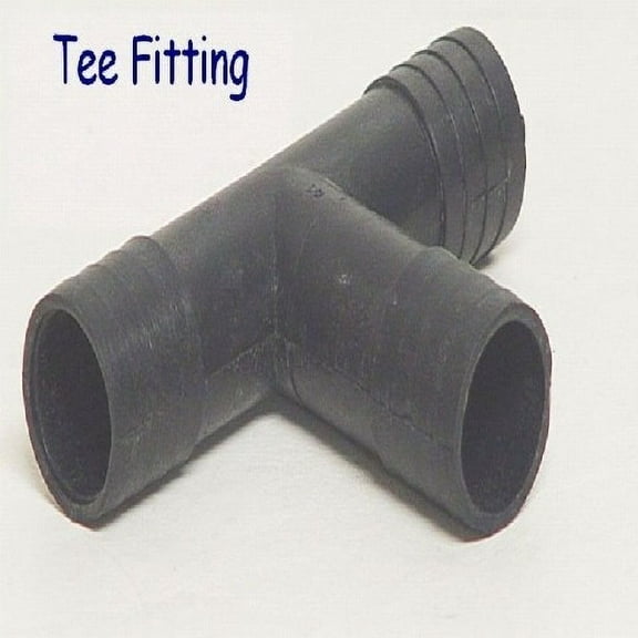 Sea Pro Boat Tee Fitting | 1 1/8 Inch Barbed Black PVC