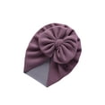 thumbnail image 3 of Seyurigaoka Baby Windproof Bowknot Hat, Newborn Infant Girls Solid Color Lovely Wrapped Head Hat, Simple Style Hat Cap, 3 of 8