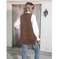 thumbnail image 4 of Zeagoo Women's Sweater Vest Chic Sleeveless V Neck Oversized Pullover Knitted Tops Fall Sweater, 4 of 6