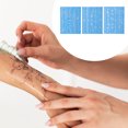 thumbnail image 4 of Unique Bargains 3 Pcs Luminous Fake Tattoos Bracelet Pattern Temporary Tatto for Adult Fluorescent Blue, 4 of 5
