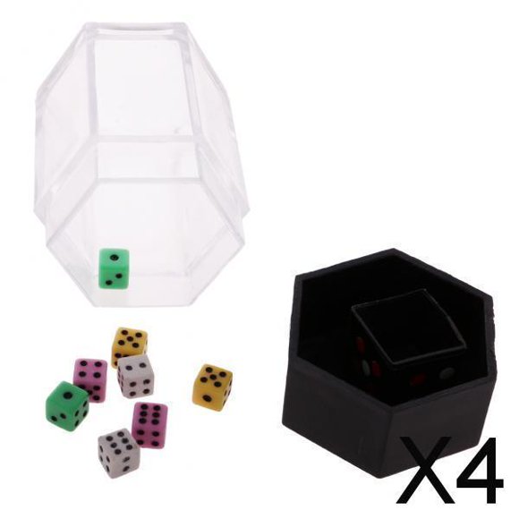 Runquan 4x1Pcs Dice Mini Colorful Dice Change Size Kids Trick Toy 4 Pcs