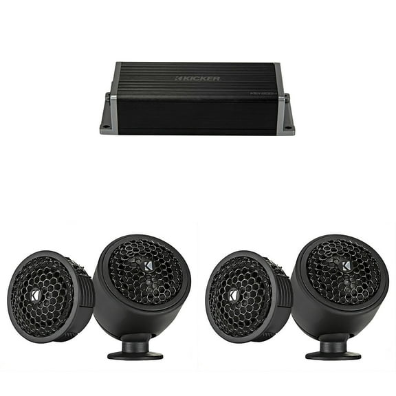 Kicker 47KEY2004 4-Channel DSP Smart Amp w/ (2) 51KST2004 .75" Audio Upgrade Bundle
