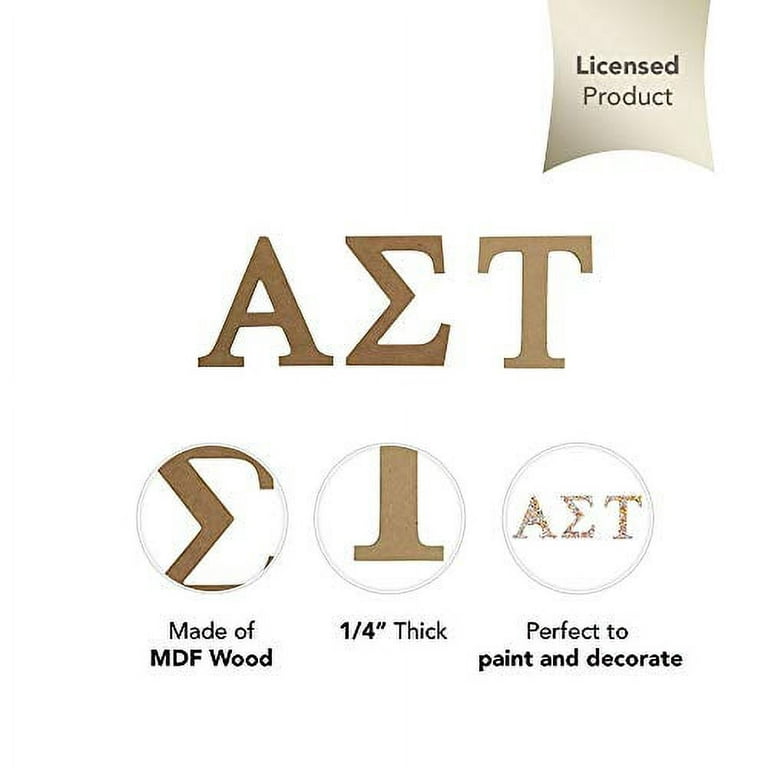 Wooden Greek Letter Sigma - Fraternity/Sorority - Premium MDF Wood Letters  (6 inch, Sigma) 