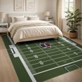 thumbnail image 3 of ODIKA 8'x10' Washable Area Rug Football Endzone Numbered Grid Pitch Stripe Footaball Doormat for Living Room, Under Sectional, Family , Durable, Non-Slip, 3 of 7