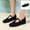 Black, variant on Willtoo Mary Jane Shoes Women Square Toe Knit Breathable T-Strap Buckle Slip On Walking Shoes Lightweight Comfort Casual Ballet Flats