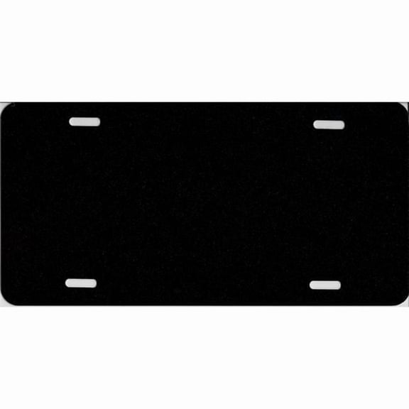 0.040 Black Metallic Blank Metal License Plate